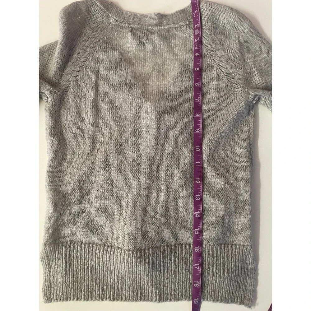 Gap Kids Light Gray Knit Lightweight Cardigan Size S